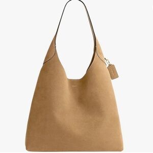 Sand 39 Brooklyn Coach Suede Shoulder Bag
